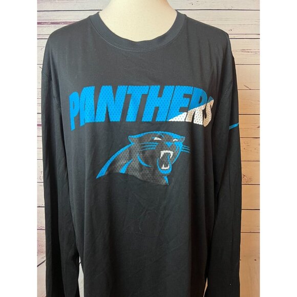Carolina Panthers Nike NFL Equipment Training Tee Shirt XXL 2X T-Shirt Black 2XL - Picture 2 of 9